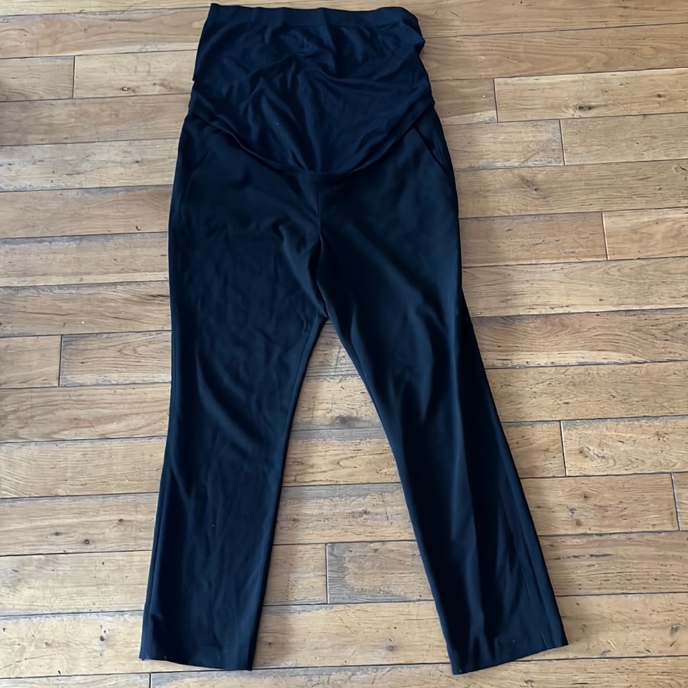 SERAPHINE the work edit maternity black dress pants size 6